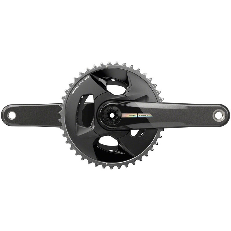 SRAM Force Wide Crankset – 175mm, 2x 12-Speed, 43/30t, 94 BCD, DUB Spindle Interface, Iridescent Gray, D2