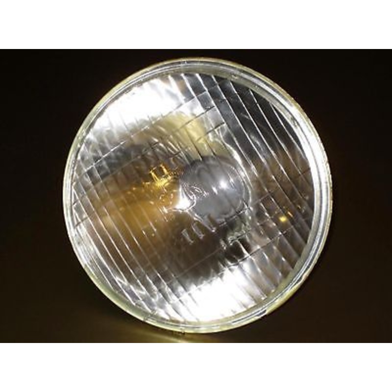 5 3/4″ headlight glass lens Lucas Type head light 5 3/4 lion on glass 54525272