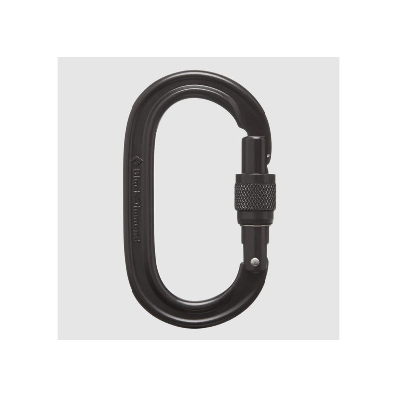 Oval Screwgate Carabiner Black