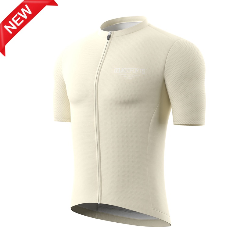 Souke Sports Minimalism Pure Color Unisex Cycling Jersey CS1168—Oldlace