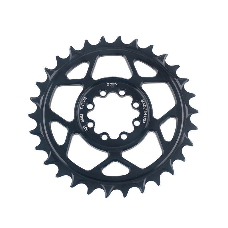 T-Type Aluminum Chainrings Black