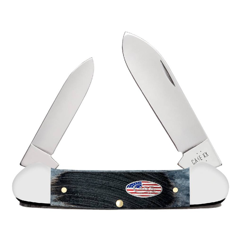 Case Canoe – Sawcut Jig Gray Bone – Stars & Stripes Shield