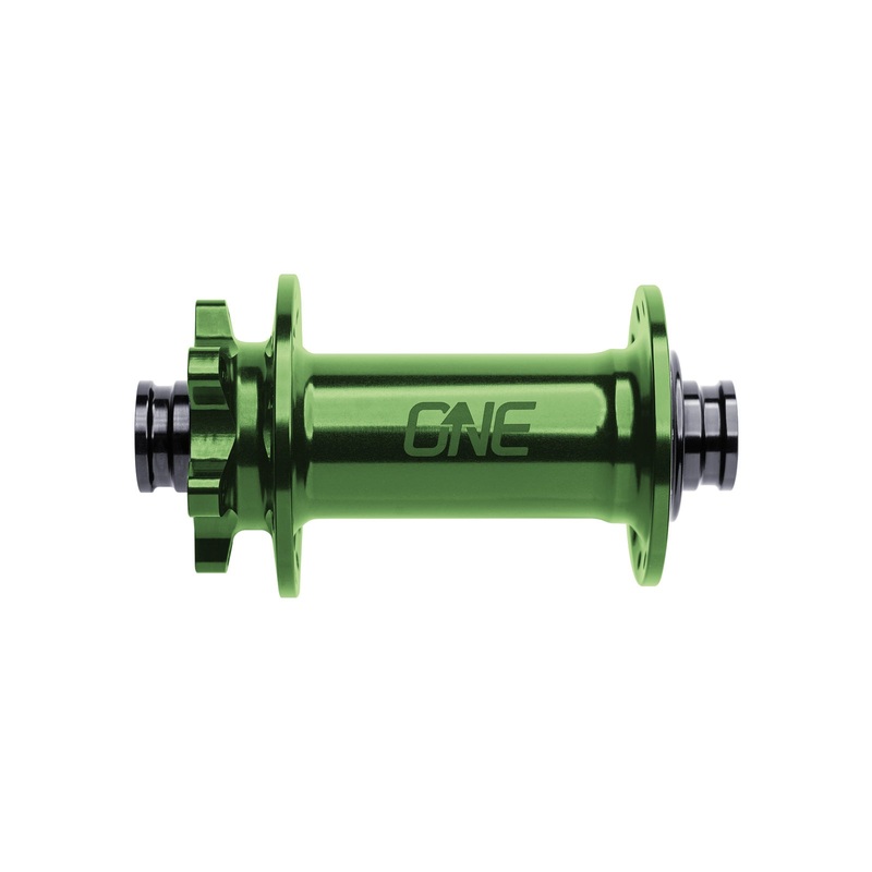 OneUp Components 6 Bolt Disc Front Hub – Front – 15x110mm Boost – 28 Hole – J-Bend – Green
