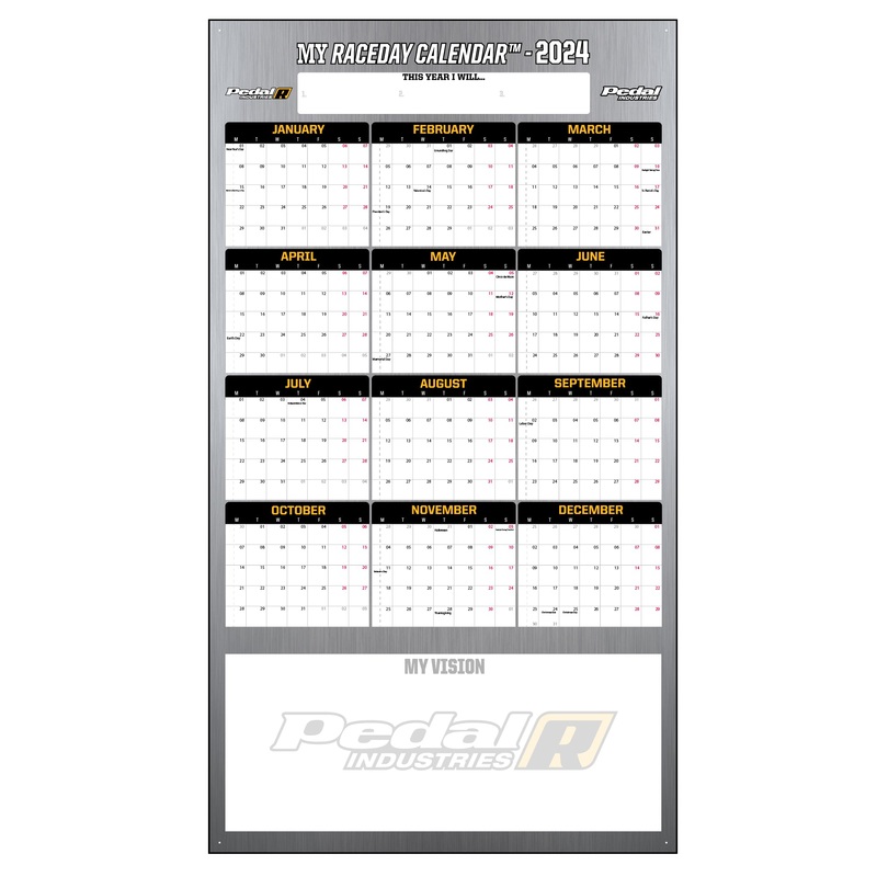 PEDALindustries/Riders 2024 GIANT MY RACEDAY CALENDAR