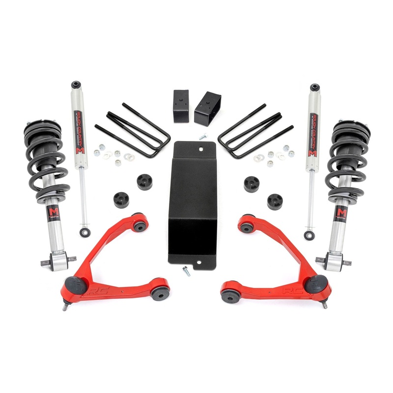 Rough Country | 3.5 Inch Lift Kit | UCA | M1 Struts | Chevy/GMC 1500 (07-13) | 27740RED