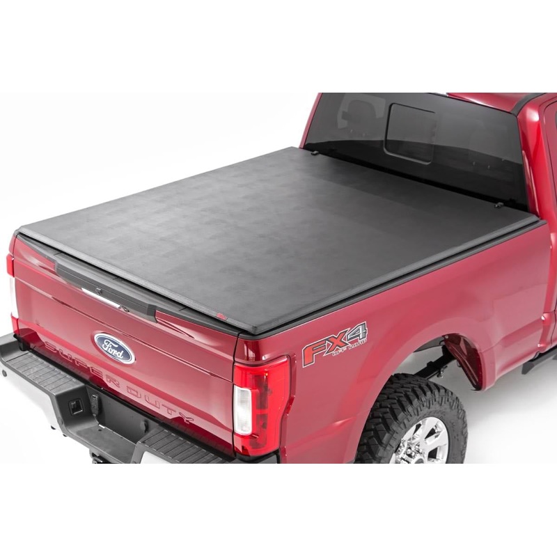 Rough Country | Soft Tri-Fold Bed Cover | 6’10” Bed | Ford F-250/F-350 Super Duty (17-26) | 41517650A