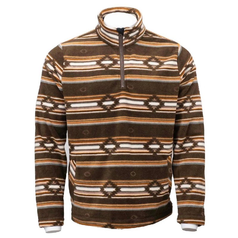 Outback Trading Men’s Brown Colt Henley Fleece Pullover