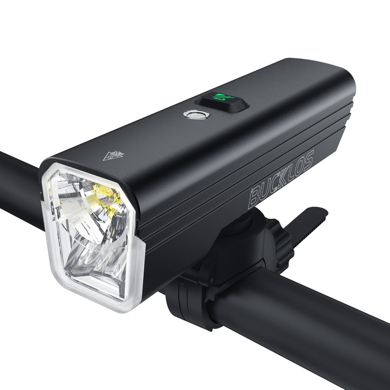 BUCKLOS 1000 Lumen bike headlight with 8 modes, 2600mAh battery