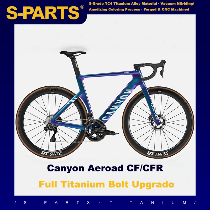 Canyon Aeroad CFR/CF SLX Full Titanium Bolt Upgrade Kit  Handlebar, Stem, Seatpost, Saddle, Front & Rear Derailleur