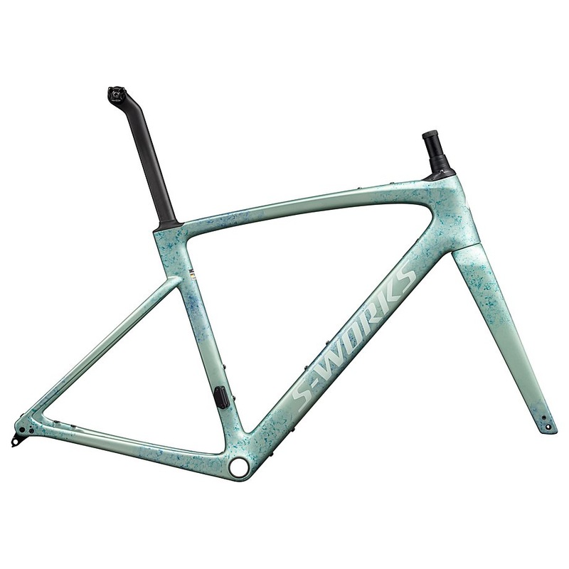 Specialized Roubaix S-Works Frameset Satn Metallic White Sage/Ink/White Sage  58