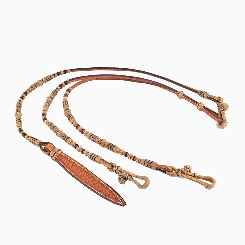 Teskey’s Rawhide Accented Leather Romel Reins