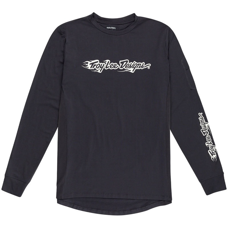 Troy Lee Designs Ruckus Long Sleeve Ride Tee   Burn Out Carbon, Medium