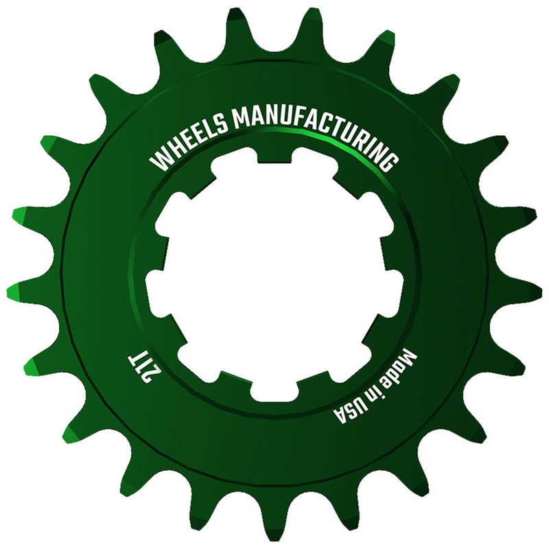 Wheels Manufacturing SOLO-SPEED Cog – 21t Fits SOLO-SPLINE SOLO-XD kits Green