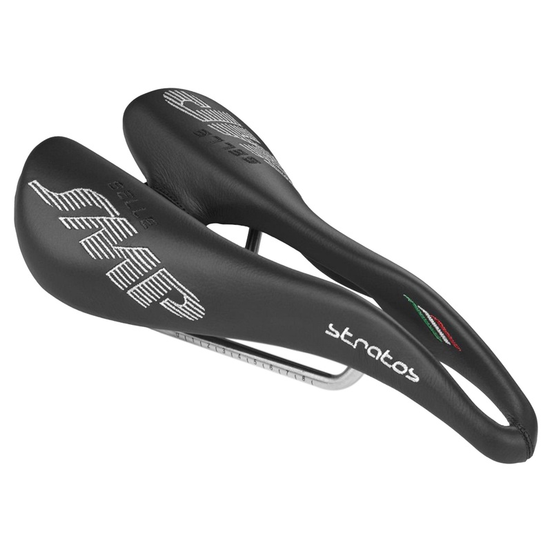 Selle SMP Stratos Saddle – Stainless Steel – 131mm – Black