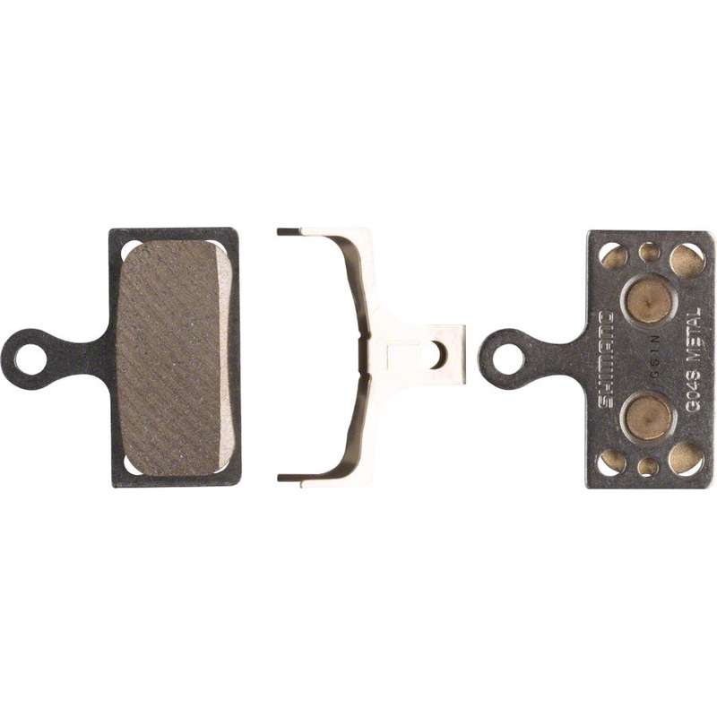 Shimano G04S-MX Disc Brake Pads and Springs – Metal Compound, Stainless Steel Back Plate, One Pair