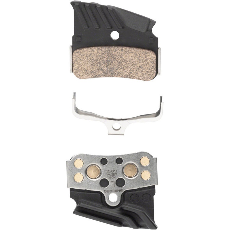 Shimano N04C-MF Disc Brake Pads and Springs – Metal Compound, Finned Alloy and Stainless Steel Back Plate, One Pair