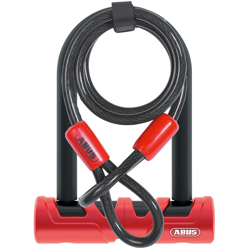 Ultimate U-Lock – x 5.5″ Includes Cobra cable Black/Red