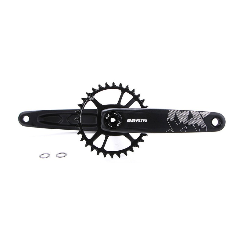SRAM NX Eagle DUB Fat4 Crankset – 28.99mm DUB – SRAM Direct Mount – X-Sync 2 Direct Mount – 66.5mm Chainline – Black – 175mm – 100mm – 30T