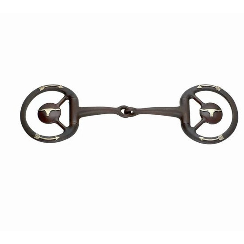 Bit antiqued western snaffle longhorn