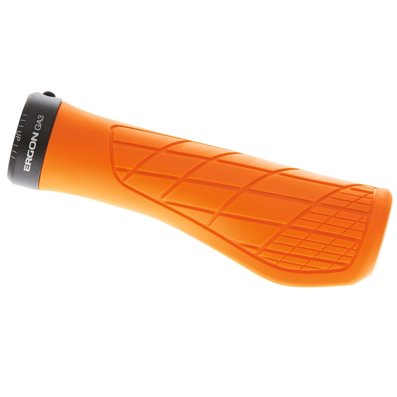 Ergon GA3 Grips, Juicy Orange, Lock-On, Small