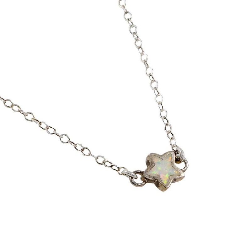 Opal Star Necklace