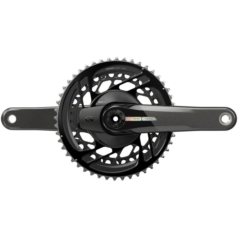 SRAM Force AXS Power Meter Crankset – 175mm, 2x 12-Speed, 46/33t, Direct Mount, DUB Spindle Interface, Iridescent Gray,