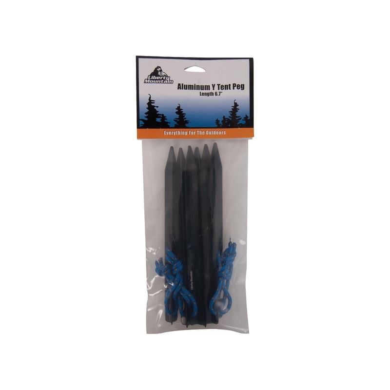 Aluminum Tent Pegs 6PK Aluminum