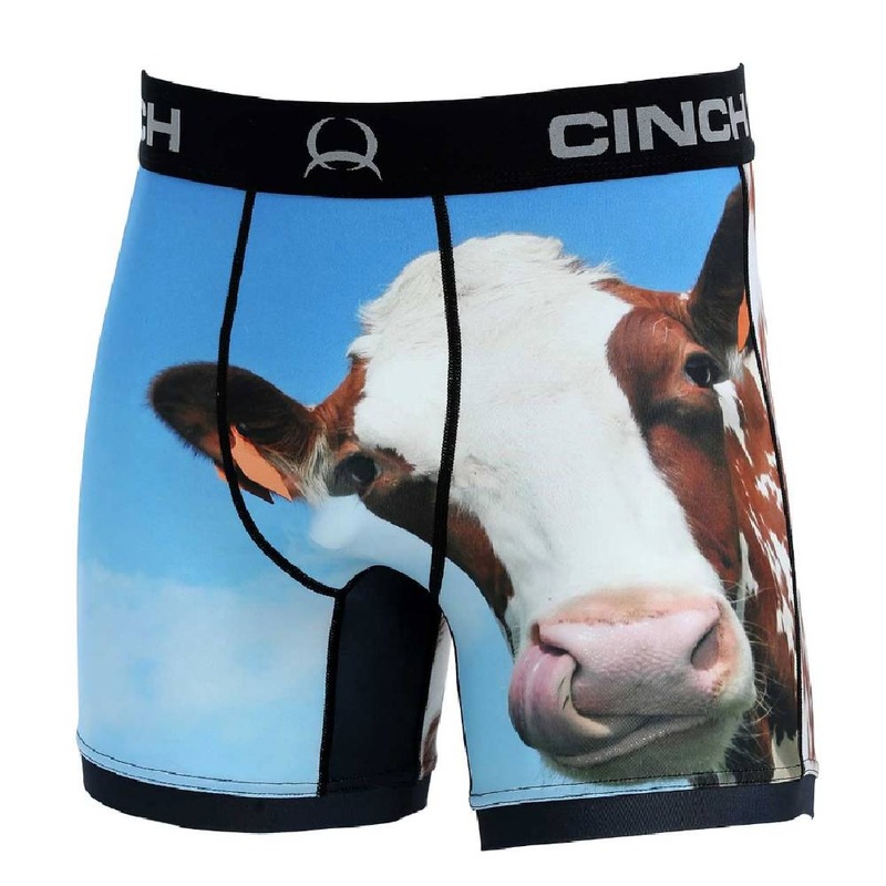 Cinch Men’s Cow Print 6″ Boxer Brief