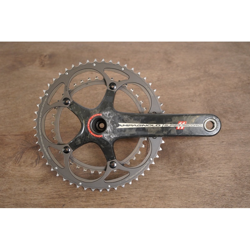 175mm 53/39T Campagnolo Super Record Titanium 11 Speed Carbon Crankset