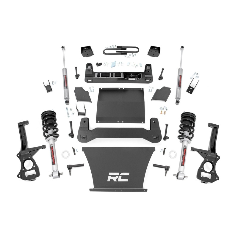 Rough Country | 6 Inch Lift Kit |Mono Leaf Rear | N3 Struts | GMC Sierra 1500 2WD/4WD (25-26) | 26632_A