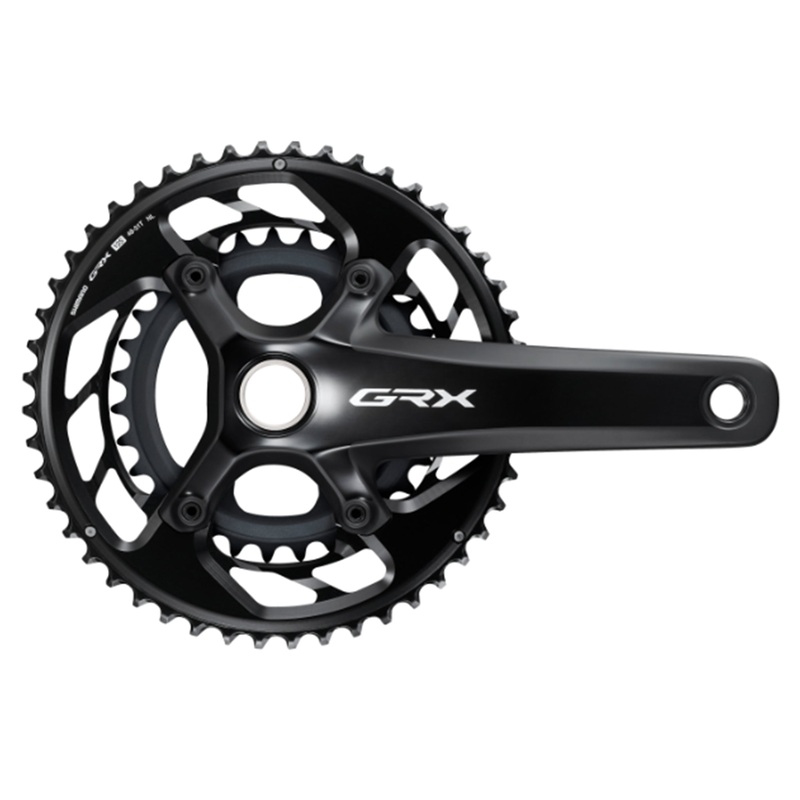 Shimano GRX FC-RX820 2×12 Speed Crankset – 68-70mm Shell – 24mm – Four Bolt – 110-80 BCD Asymmetric Shimano – 175mm – Black – 48-31T – 47mm Chainline