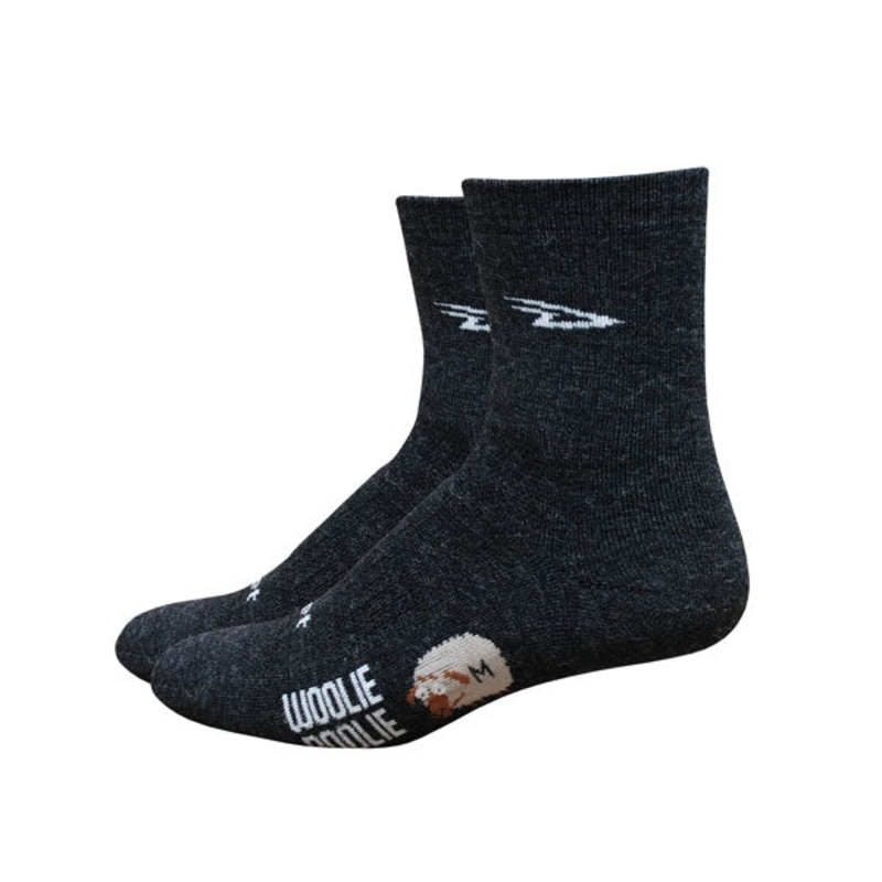 DeFeet Woolie Boolie 4″ D-Logo Charcoal Socks