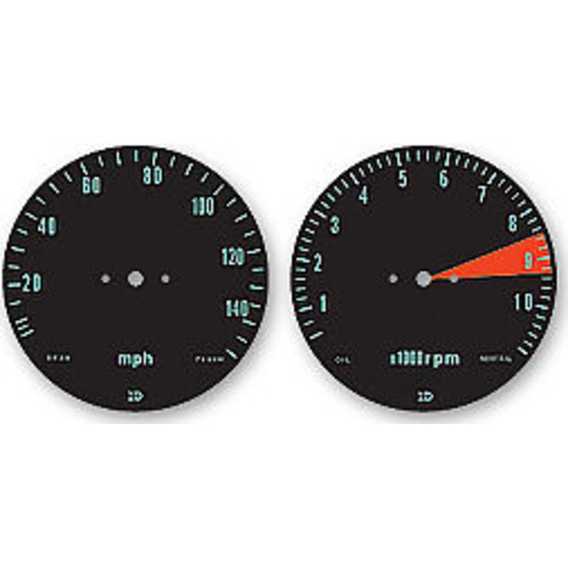 CB750K 1969-70 Speedo & Tach Face Decal Set ~ MPH
