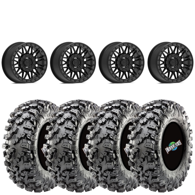 Valor V09 Beadlock 15×7 5+2 4/137 Satin Black on Maxxis Carnivore RT 32×10-15