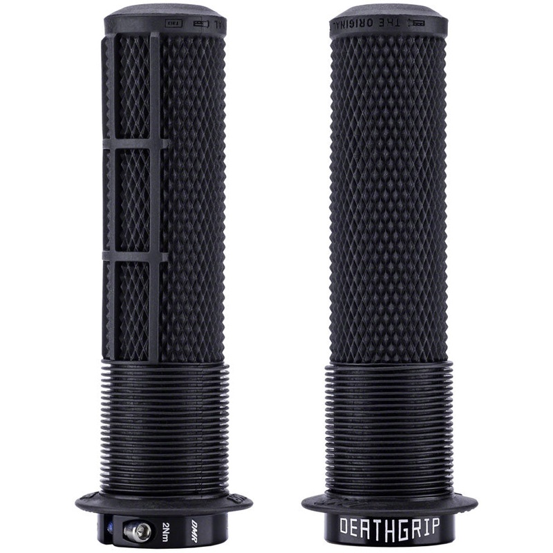 DMR DeathGrip 2 Flanged Grips – Thin, Lock-On, Black