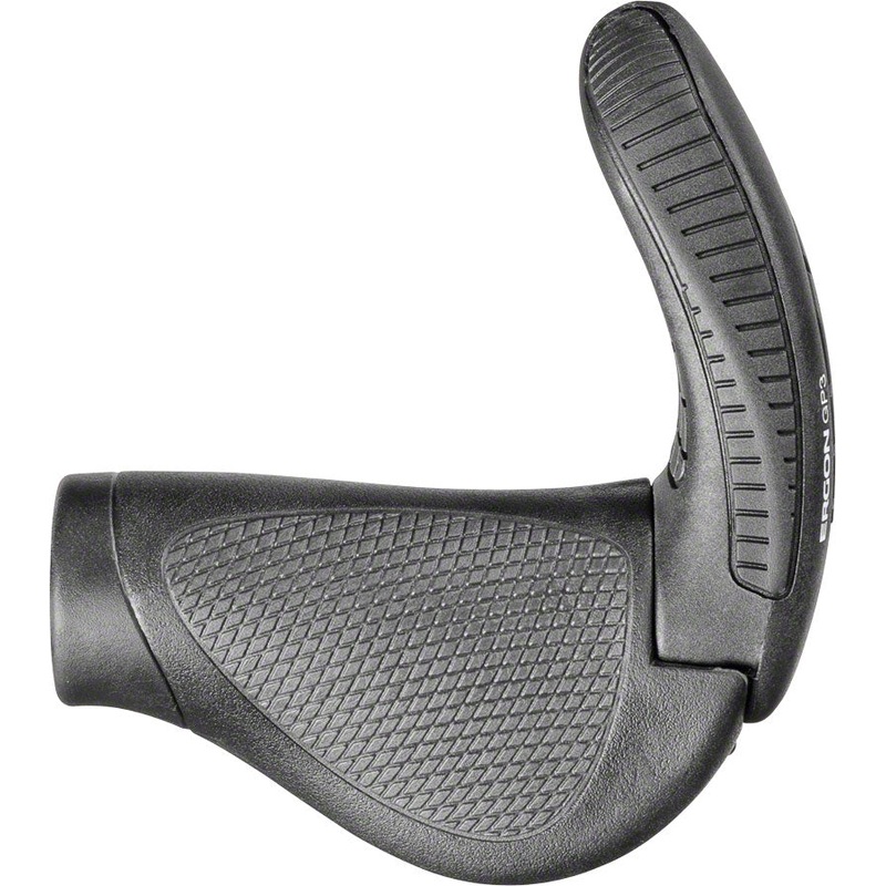 Ergon GP3 Grips – Lock-On, Twistshift, Small, Black/Gray