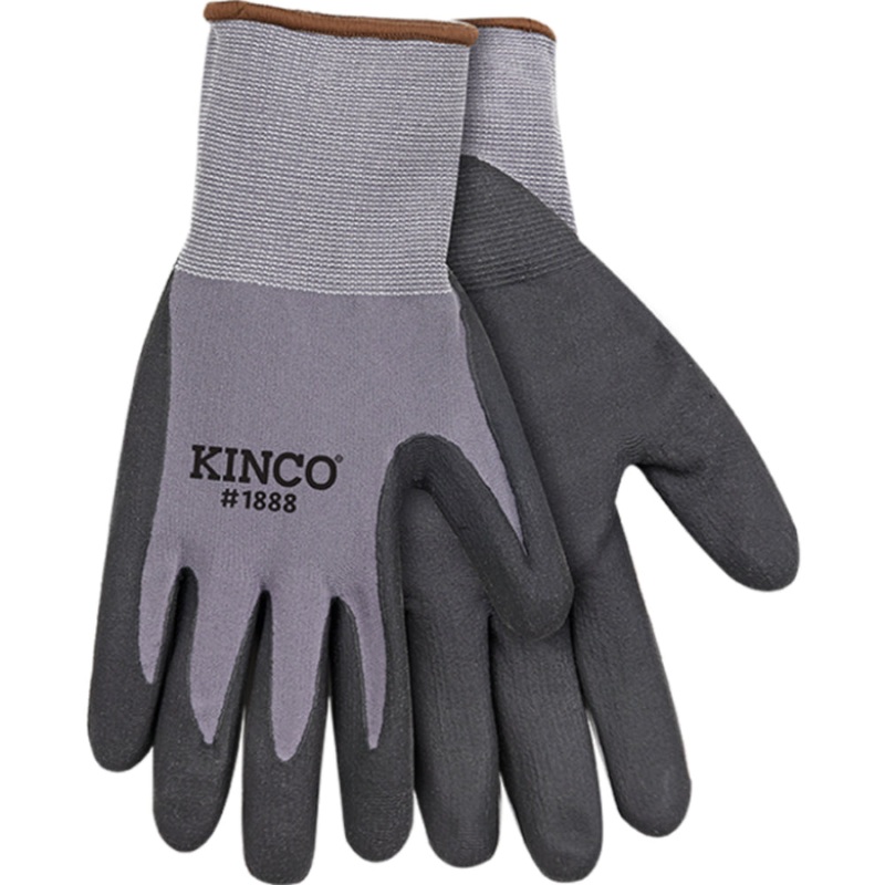 Kinco Gray Nylon-Spandex Knit CoolCoat Micro-Foam Nitrile Palm