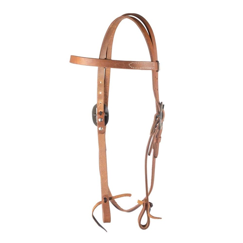 Teskey’s Browband Headstall w/Round Rust Buckles