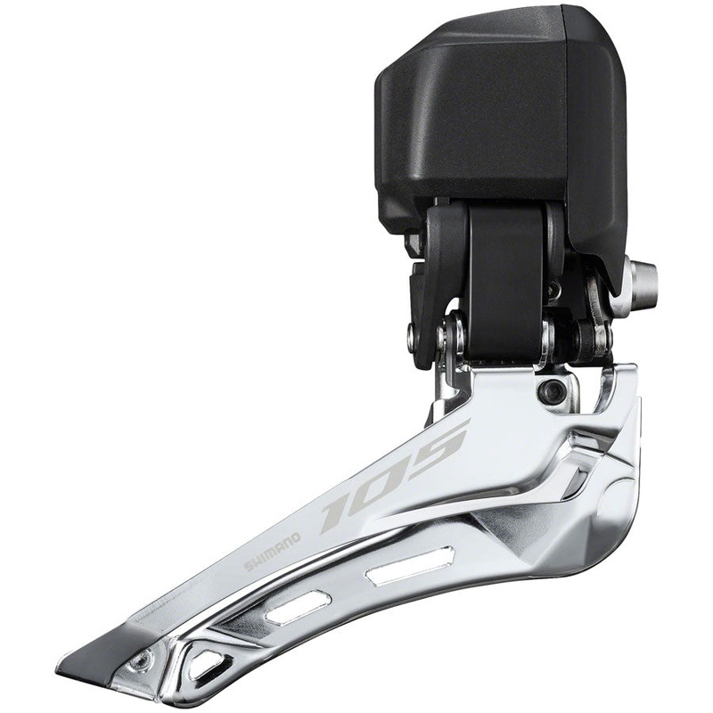 Shimano 105 FD-R7150 Di2 Front Derailleur – 2x, For 2×12-Speed, Braze-On, Down-Swing, Black