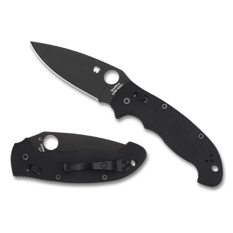Spyderco Manix 2 XL Black G-10 Black Blade