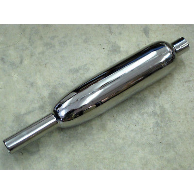Triumph muffler UK Made T120 TR6 650 Burgess silencer 1 1/2″ inlet Trophy Tiger
