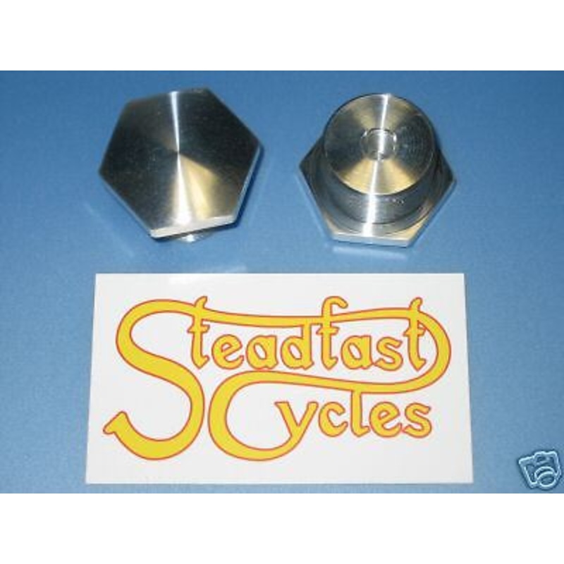 BSA Triumph alloy Fork top nuts tube bolts 1966 66 67 68 fork top nut set