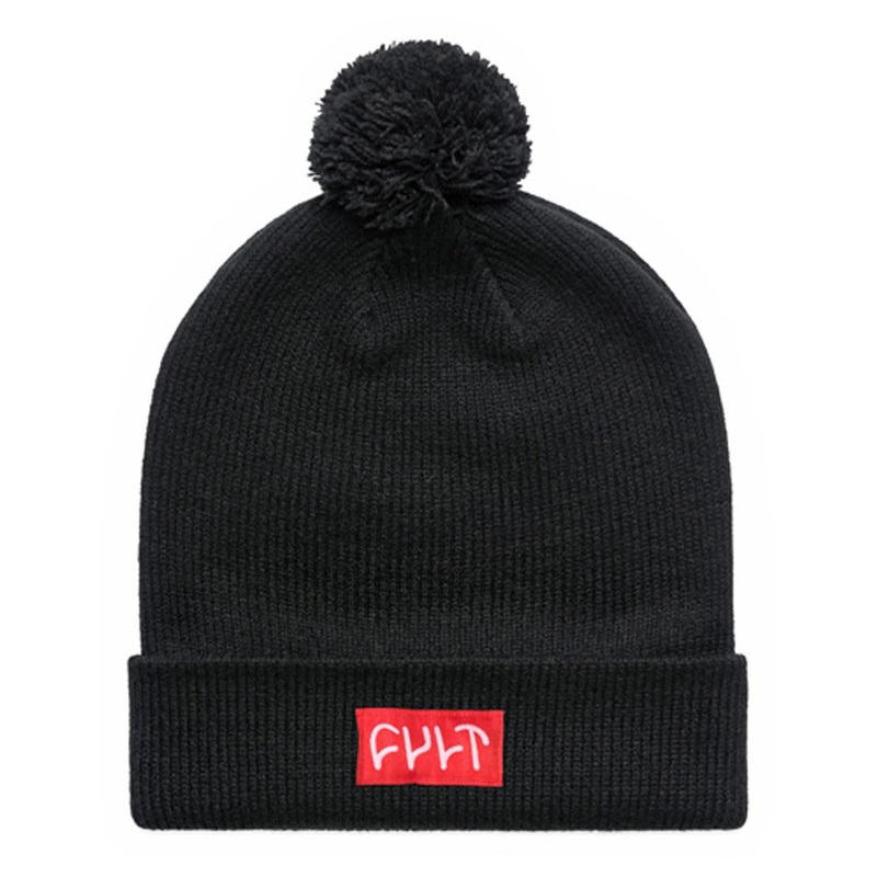 Cult PomPom Beanie – Black