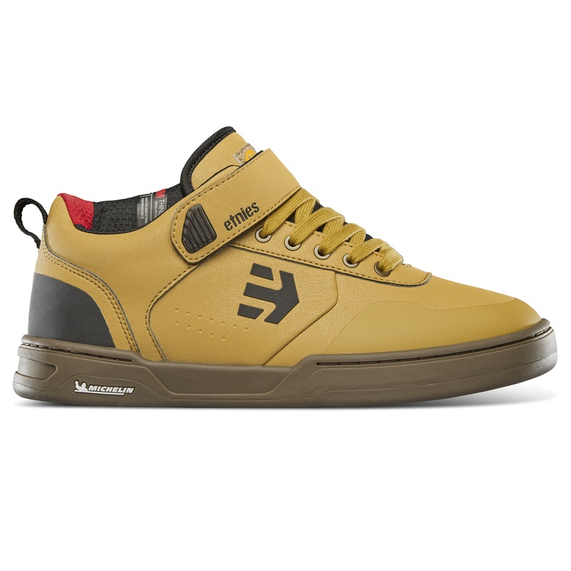 Etnies Camber Mid Michelin x TFTF Flat Shoes – US 12.0 – Tan – Gum
