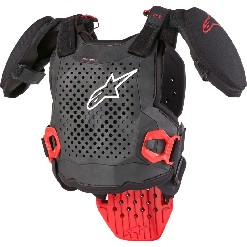A 5 S Youth Chest Protector Black/White/Red Sm/Md
