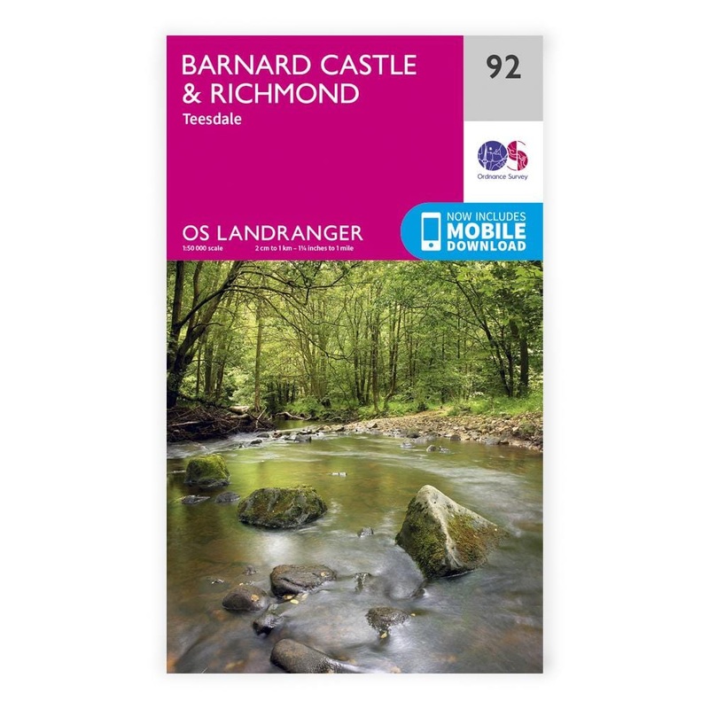 OS Landranger / Barnard Castle & Richmond
