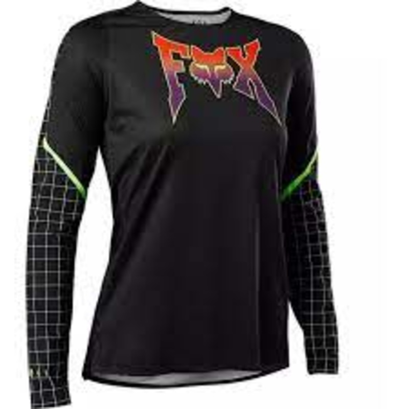 Fox WMN Flexair LS Jersey CELZ BLK LG