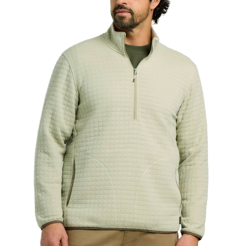Free Fly Men’s Downvalley 1/4 Zip Pullover – Heather Sandstone