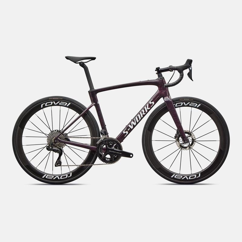 S-Works Roubaix SL8 – Shimano Dura-Ace Di2 Gloss Carbon/Multi-Color Directional Brush/White