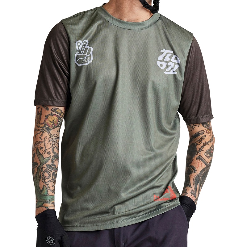 TLD Flowline Short Sleeve Jersey – M – Flipped Olive